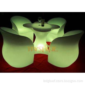Flower Shape PE Plastic LED Bar Furniture Home With Lightin
